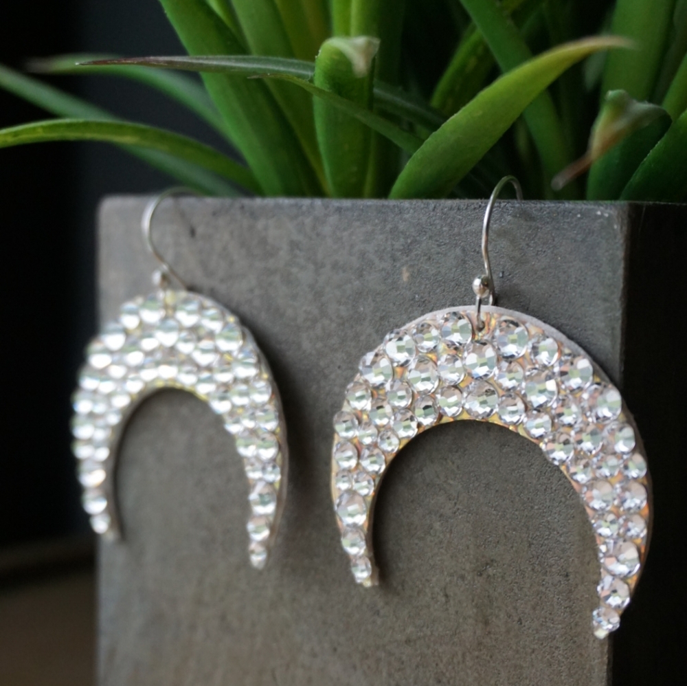 Crystal Moon Earrings
